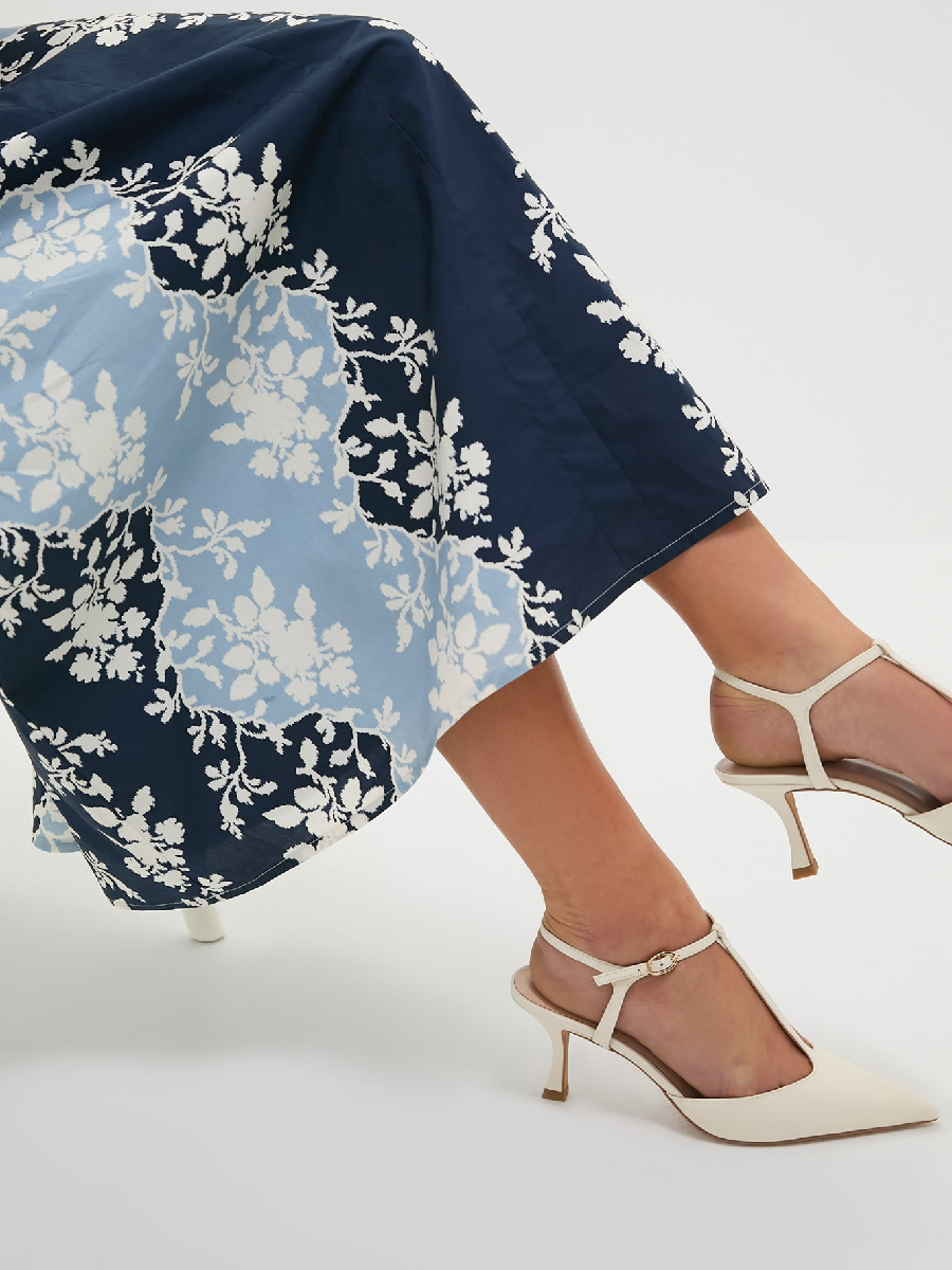 Printed Bubble Sleeve Dress