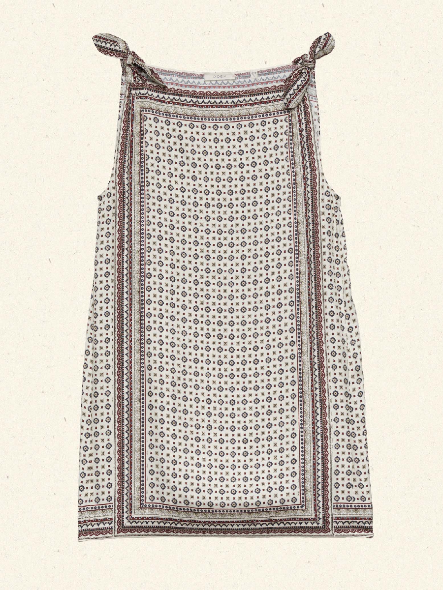 Sleeveless Silk Skirt