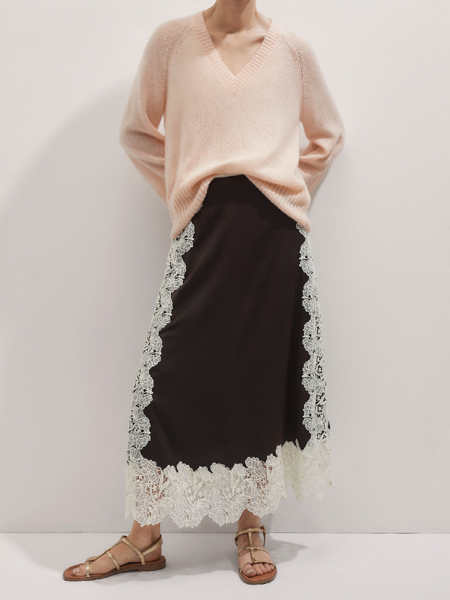 Stitched Lace Skirt