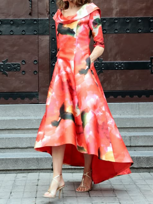 Red Flower Dress