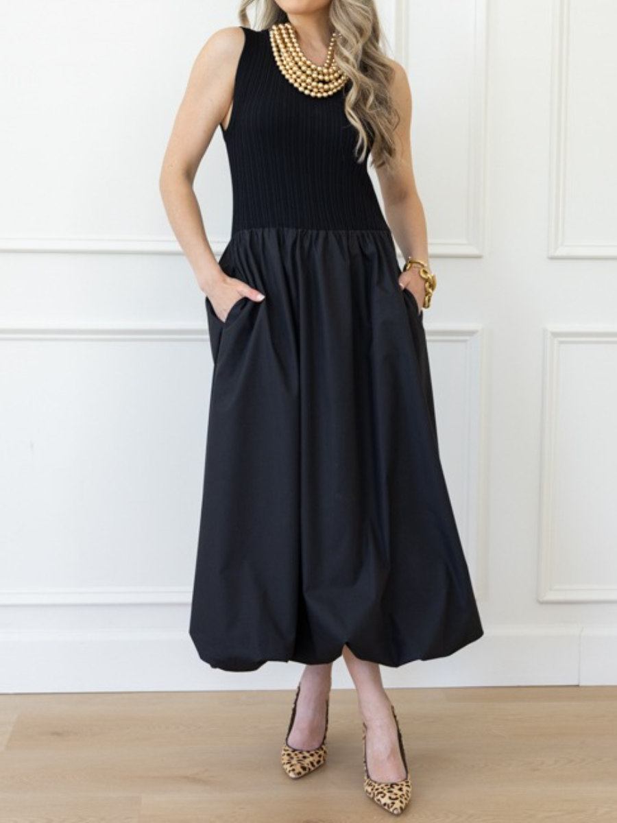 Sleeveless Elasto Bud Dress
