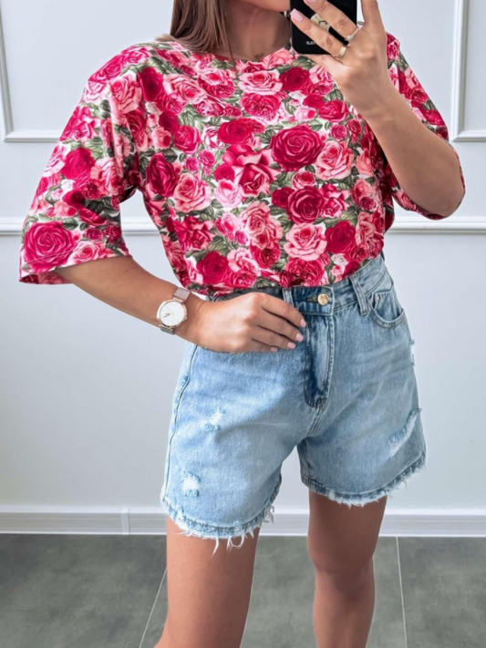 Rose Short Sleeve Top