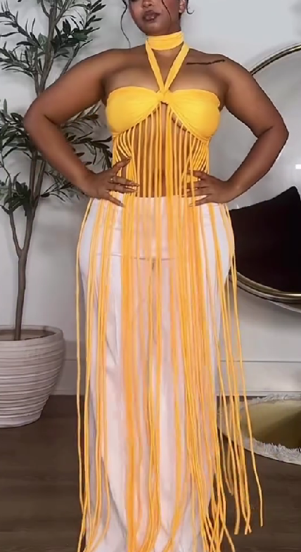 Sexy Bustier Fringe Top