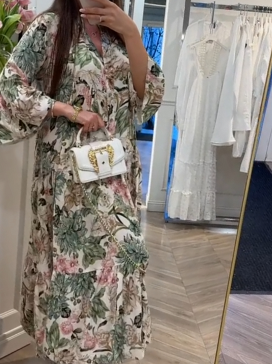 Loose Print Maxi Dress