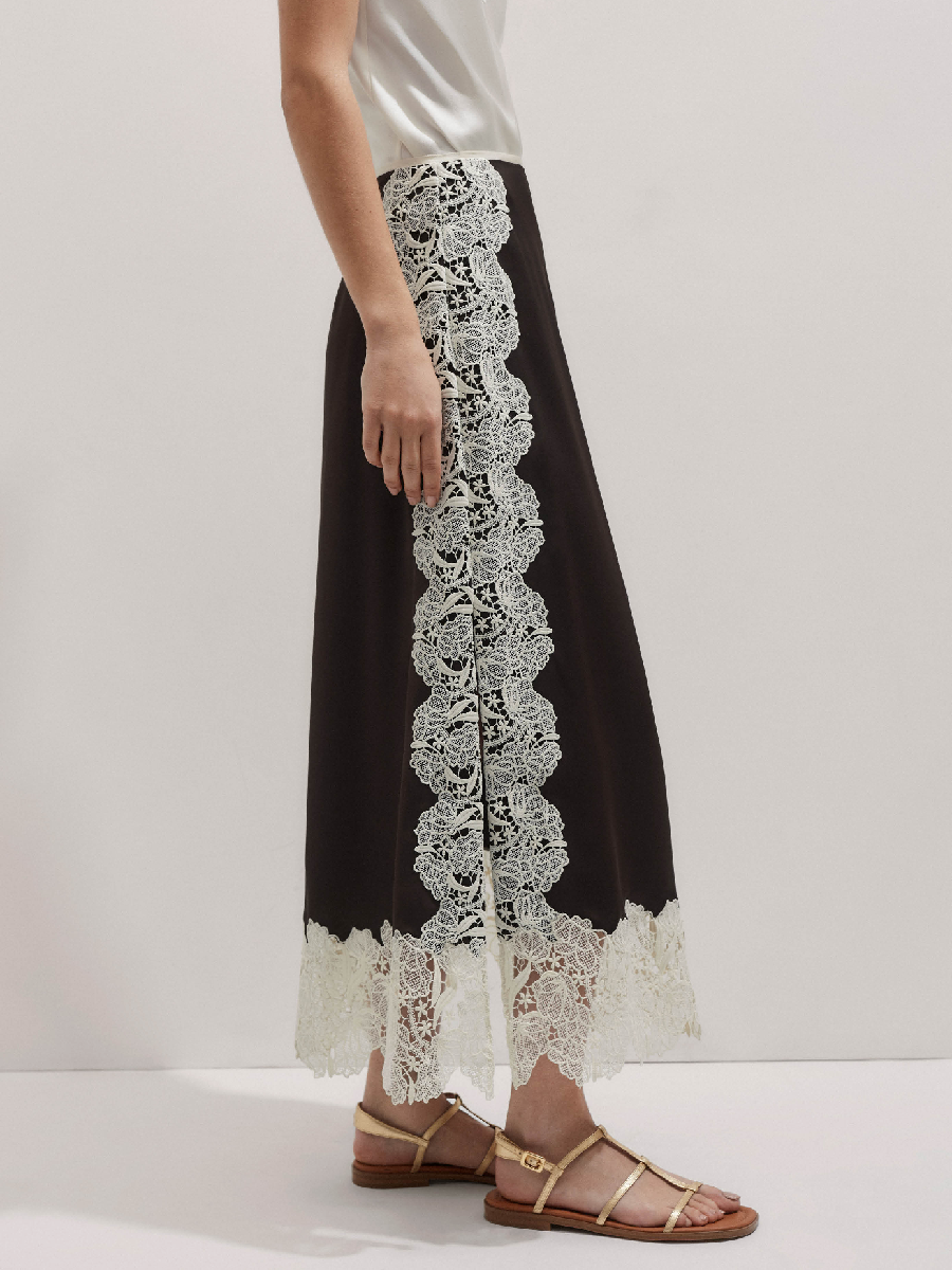 Stitched Lace Skirt