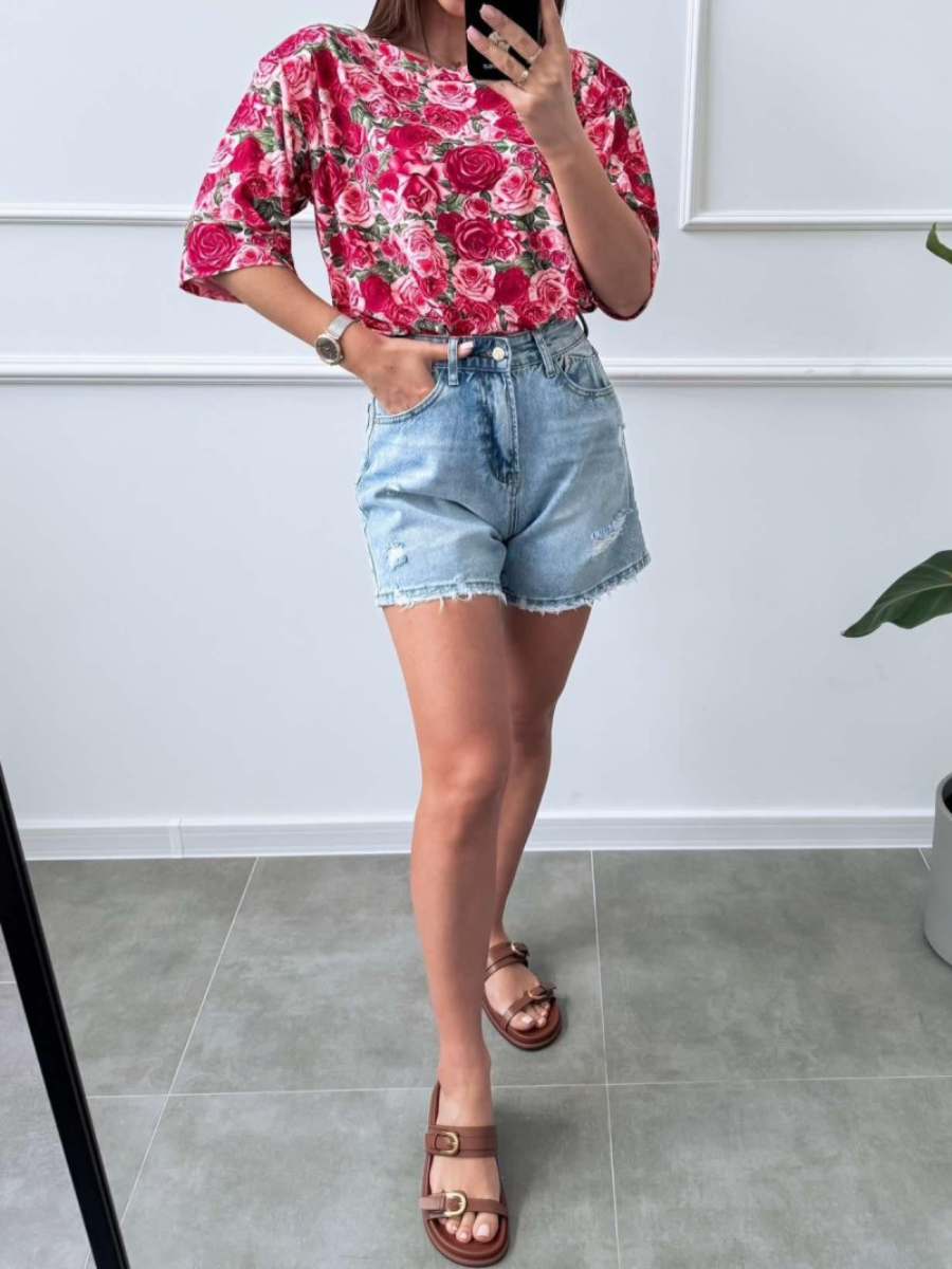 Rose Short Sleeve Top